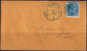 #63 Used, Fine+, On cover, blue cover (CV $57.50) (CV $45 - ID43027) - Joseph...