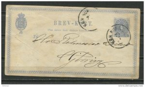 Denmark 1875-9 Postal Stationary Card Used  4 ore