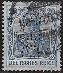 Germany, SC 69, used, perfin