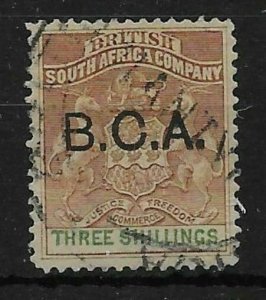 NYASALAND SG10 1895 3/= BROWN & GREEN USED