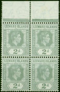 Leeward Islands 1938 2d Olive-Grey SG103 V.F MNH Block of 4