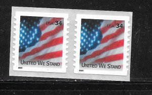 #3550A MNH 34c United We Stand, Pair