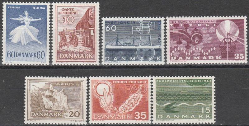 Denmark #401-7 F-VF Unused  CV $4.40  (A13767)