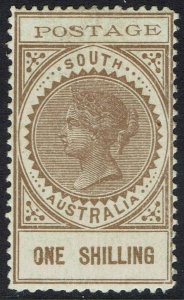 SOUTH AUSTRALIA 1902 QV THIN POSTAGE 1/- 