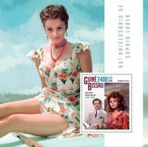 Guinea-Bissau - 2014 Sophia Loren - Stamp Souvenir Sheet - GB14811b