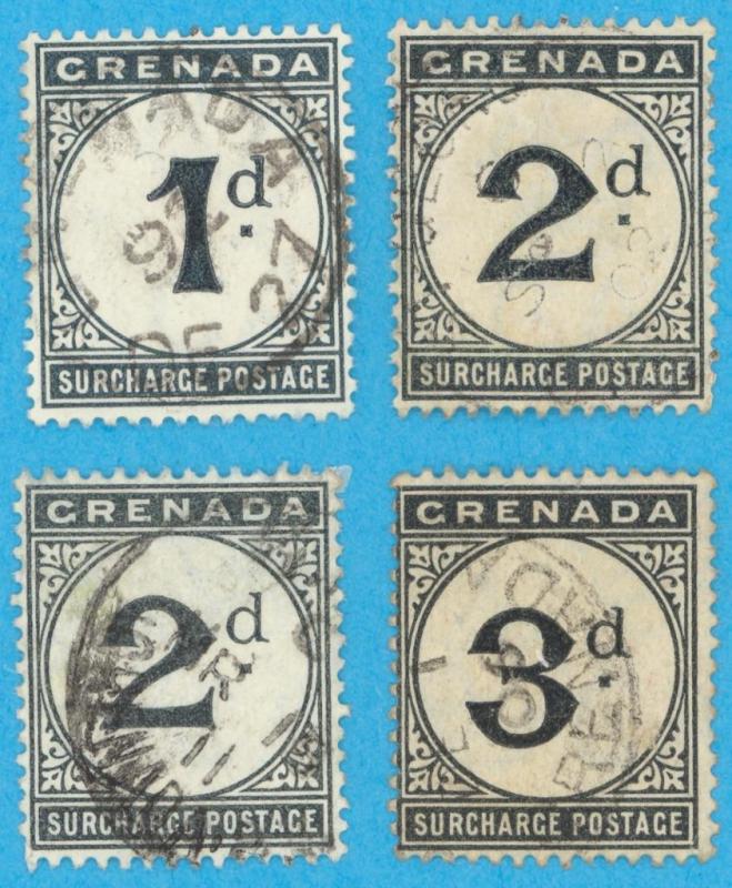 GRENADA J1, J2, J9 & J10 POSTAGE DUES  USED * NO FAULTS VERY FINE ! - T833