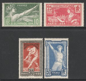 France Scott 198/201 - SG401/404, 1924 Olympic Games Set MH*