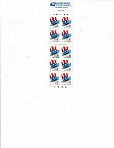 H(33c) Rate Hat US Postage Booklet of 10 stamps #3268a VF MNH