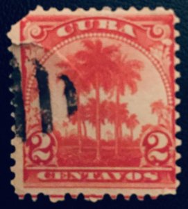 Cuba #228 2¢ Statue of Columbus (1899). Used. Missing Corner. Filler.