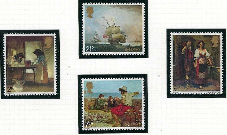 Jersey 57-60 MNH 1971 Paintings by Jersey Artists (fe2999)