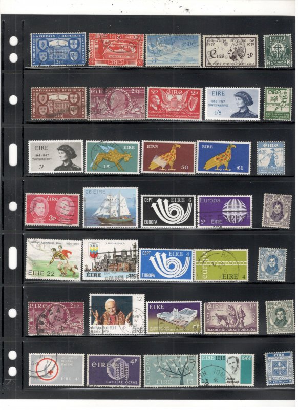 IRELAND COLLECTION ON STOCK SHEET MINT/USED