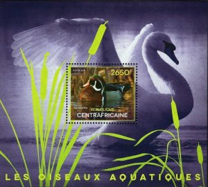 Water Birds Stamp Aix Sponsa Duck S/S MNH #5009 / Bl.1214