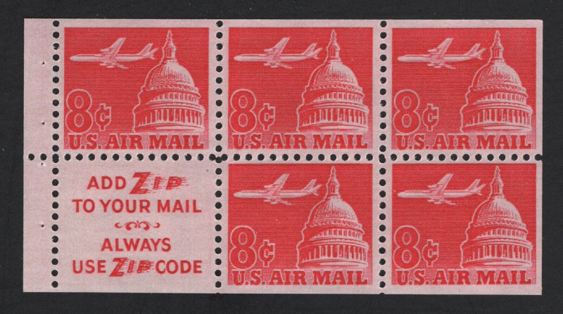 United States MINT Scott Number C64b BOOKLET PANE  MNH  VF  #B2  - BARNEYS