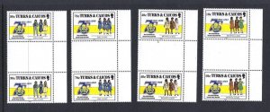 1985 Turks & Caicos gutter pairs Girl Scout Guides 75th anniversary