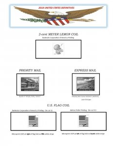 Mac's 2018 US Definitive/Coil/Bklet Stamp Supplement SIMPLIFIED Like White Ace 