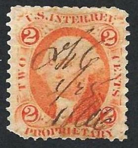 US. R14c. Used. Round corners. (0663)