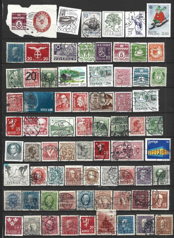 -COLLECTION LOT 10856 SCANDINAVIA 73 STAMPS