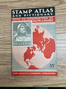 KAPPYSTAMPS  1933 STAMP ATLAS AND DICTIONARY RAND McNALLY & COMPANY  A257