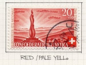 Switzerland 1942 Pro Patria Issue Fine Used 20c. NW-209690