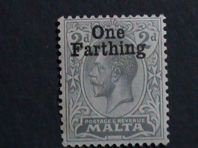 ​MALTA-1922 SC #97 KING GEORGE V  SURCHARGE MLH 101 YEARS OLD VERY FINE RARE