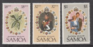 Samoa 558-560 Royal Wedding MNH VF