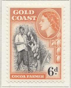 1954 GOLD COAST 6dMH* Stamp A4P40F40072-