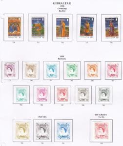 GIBRALTAR # 774-793 VF-MLH CHRISTMAS 1998 & LITHO SET 1999