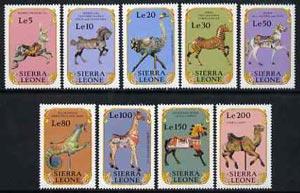 Sierra Leone 1990 Fairground Carousel Animals complete se...