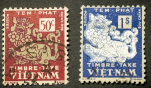 South Vietnam #J5-J6 USED top values of J1-J6