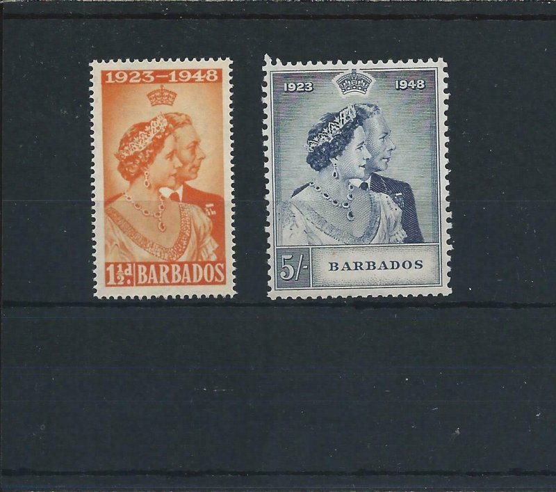 BARBADOS 1948 RSW PAIR VLMM SG 265/66 CAT £17