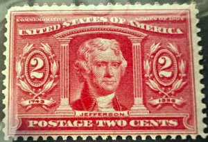 US # 324  Jefferson 2c 1904 Mint LH
