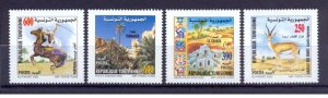2002- Tunisia- Saharian Tourism- Horse- Gazelle- Palm- Desert-Compl.set 4v.NMH** 