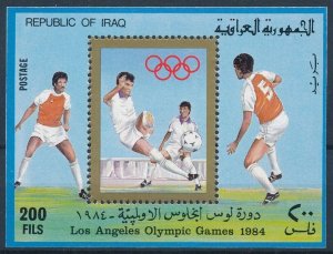 [117790] Iraq 1984 Olympic Games Los Angeles Football soccer Souvenir Sheet MNH