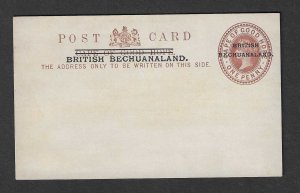 BECHUANALAND British Bechuanaland postal stationery card One Penny - 40452