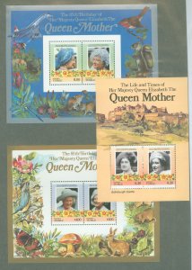 Tuvalu/Nanumea #45-47 Mint (NH) Souvenir Sheet (Fauna) (Flora) (Queen) (Royalty)