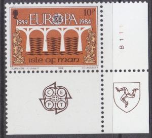 Isle Of Man sc#260 1984 10p Europa plate# single MNH