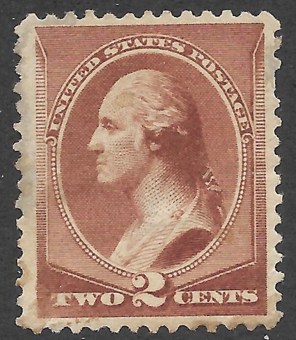 Doyle's_Stamps: Regummed 1883 2c Red Brown, Scott #210*