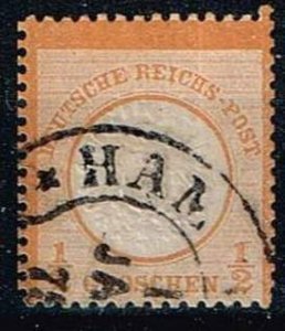 Germany 1872,Sc.#16 used, with horseshoe cancel, error broken S in Groschen