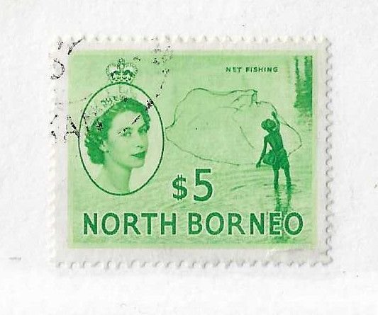 North Borneo Sc #274 $5 QE used VF