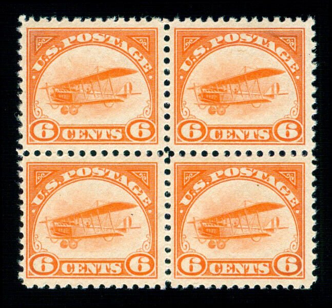 MOMEN: US STAMPS #C1 BLOCK MINT OG NH