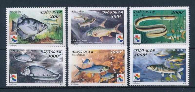 [40632] Vietnam 2001 Marine Life Fish MNH