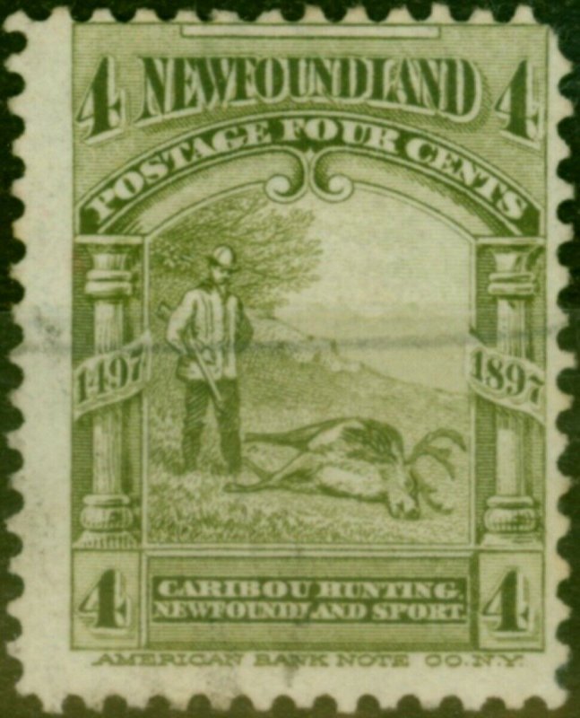 Newfoundland 1897 4c Olive-Green SG69 Fine Used