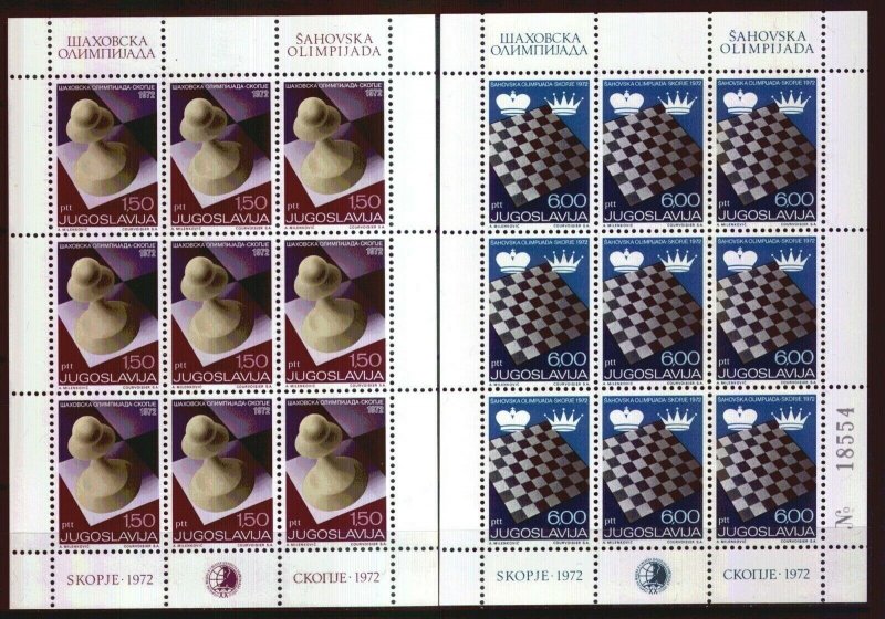 1473 - Yugoslavia 1972 - Chess Olympiad Skopje - Miniature Sheet - MNH