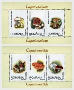 2003    ROMANIA  -  SG;MS6366 a & b  - FUNGI - UNMOUNTED MINT 