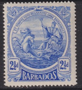 1916-18 Barbados Seal of the Colony 2½ pence issue MLMH Sc# 131 CV $8.50