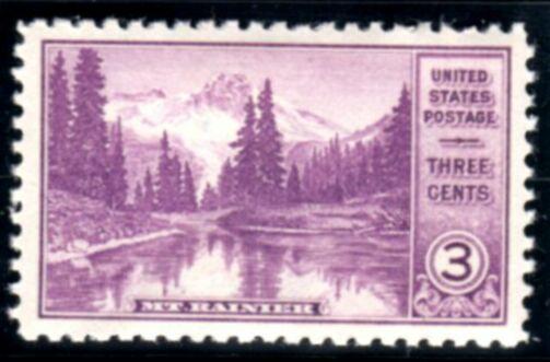 US Stamp #742 MLH - Mt. Rainier and Mirror Lake, Washington