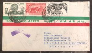 1931 Mexico City Mexico Airmail cover To Reichenbach Germany Via Paris