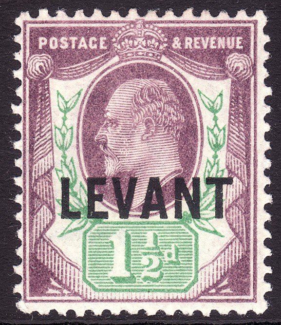 1905 GB KEVII offices Turkish Empire LEVANT o/p issue MLH Sc# 17 CV $6.25