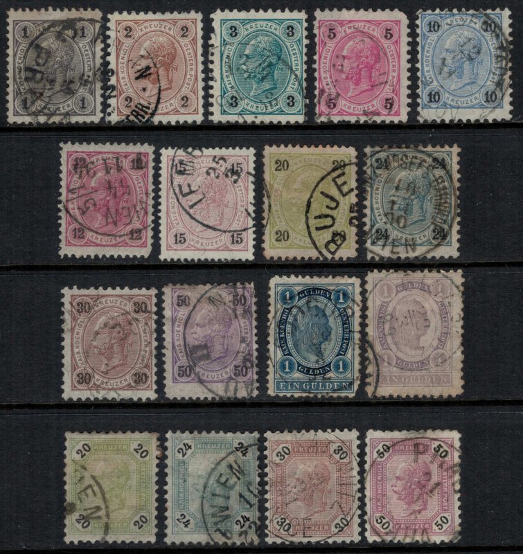 Austria #51-63,6-9  CV $27.45