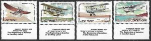 ISRAEL 1985 AVIATION IN THE HOLY LAND Set Sc 900-903 w TABS MNH